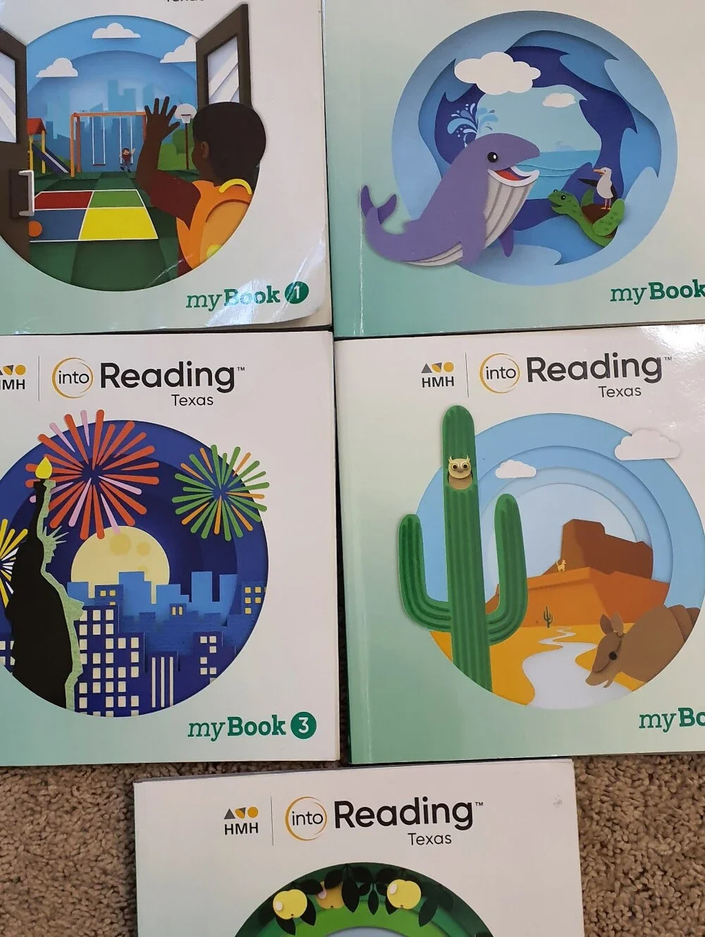 Into Reading Texas MyBook Lot Of 5 Books Grade 1 HMH